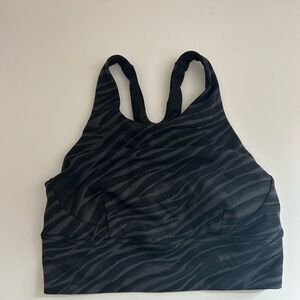 Lululemon Black Zebra Print Sports Bra